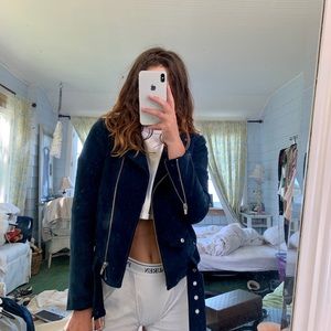 VEDA Jayne Suede Jacket Sapphire